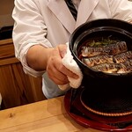 馬車道 大かわ - 秋刀魚と万願寺のご飯