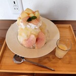 麹日和 - 桃ミルクかき氷