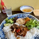 カオヤム堂 - Bún chả(ブンチャー)  ¥1,200、麺大盛り¥100