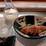 Sushi Dining Ajito - Grilled Mentaiko and Japanese Sake