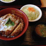 かつさと - カツ丼 キャベツと豚汁