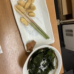 立呑 わたらい - 谷中生姜　生わかめポン酢