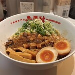 汁無麺専門店 赤秋 - 油そばトッピング背脂マシ