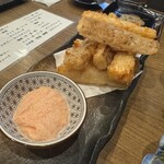 土鍋炊きごはん あさひ - おつまみ前菜 山芋の唐揚げ