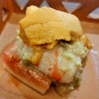 光円 - 焼き茄子、車海老、バフンウニ、ずんだ