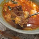 照月苑 - 柔らかくてごっついカルビが２つ入ってます。