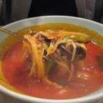 照月苑 - ユッケジャンスープ　辛いです！