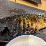 ひもの野郎 - 大トロさば　やや焦げが目立つが美味しいサバでした。