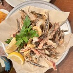 トラットリア・築地パラディーゾ - 季節の魚介類のフリット3種盛り合わせ