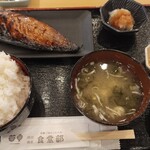 間宮商店 食堂部 - さばみりん定食特盛り