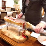 フェニックス洞爺クラブ - 切り分けて頂くハム美味し❤