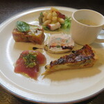 オステリア ラ フェニーチェ - 前菜盛り合わせ。