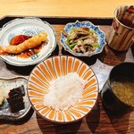 御料理 ふじ田 - 牛のしぐれ煮 えびの天ぷら コシヒカリ