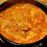 コッテジ - カキ入り豆腐チゲ（グツグツです）（２０１４年１０月）