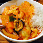 コッテジ - カキ入り豆腐チゲ（ライスにかけて）（２０１４年１０月）