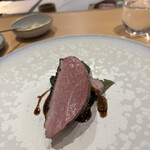 Yd'or - 野田鴨のロティ　部位は胸肉とふりそで　野菜は空芯菜