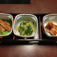 五代目 野田岩 麻布飯倉本店 - お通し三点盛り @1300