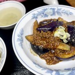 台湾小吃店 慶龍 - ナスとひき肉のピリ辛味噌炒め定食