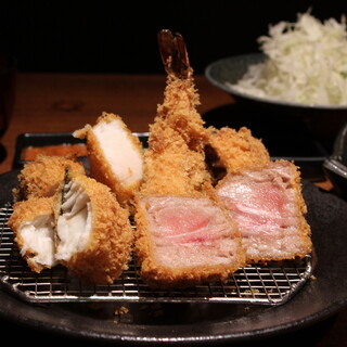 産地直送の魚介フライも楽しめます