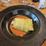 トラットリア カンパーナ ジロウマル - ズッキーニ（たぶん）と白身魚