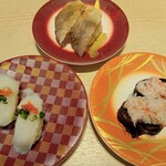 回転寿司やまと - 生たこ　とろメカジキ炙り　蟹ほぐし身