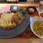 Sagamihara 欅 - 味玉昆布水塩つけ麺　1600円