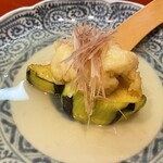 一齊 - 絹かわナスとハモの甘酢餡