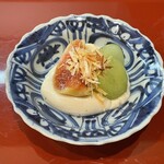 一齊 - 口直し　イチジクとマスカットの白和え