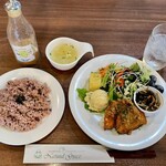 からだと心にやさしいレストラン ナチュラルグレース - 平日限定プレートランチ(サバカツ・ポテサラ)・玄米・日替わりスープ