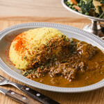 レモンライスと比婆牛のスパイスカレー