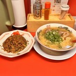 ラーメン 麺対軒 - 生姜ラーメン(並)+焼き飯(小) 1,200円 