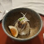 日光金谷ホテル - 那須滋養卵の味玉　と　カラスミが乗る