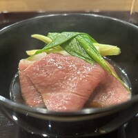 日本料理 珀也 - 山形牛すき焼き　九条ネギ