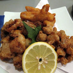 丼なもんや！ - フグ、軟骨、むらさきイカの下足揚げ