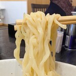 食堂 はせ川 - ツルツル感マックスの中太麺