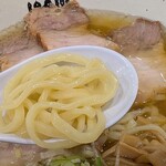 食堂 はせ川 - 東京製麺の中太ちぢれ麺