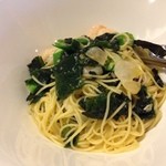 イタリア食堂　ちぇるきお - 小エビとオクラのペペロンチーノ