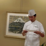 柚子庵 - 料理長、本日の内容について説明