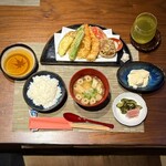 由布院 その田 - 天ぷら御膳。こちらもなかなか！
