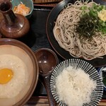 山商蕎麦店 - 山かけざる＋定食