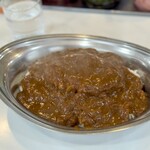 カレーショップ インデアン - ハンパーグw/インデアンルー辛口大盛り（店内880円＋大盛り220円）。