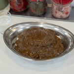 カレーショップ インデアン - ハンパーグw/インデアンルー辛口大盛り（店内880円＋大盛り220円）。