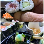 げんき亭 - 鉄火と胡瓜の細巻き
吸い物の具