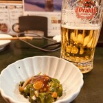 きんぱぎんぱ - お通しとオリオン生
