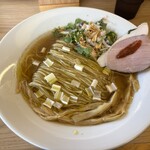 めん処 きよ洲 - サバとオリーブのぶたらぁめん950円税込いわぎんアプリクーポンで大盛り無料！