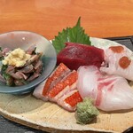 318073621 - 鯛、鱧、鮪赤身、金目鯛、秋刀魚の和え物