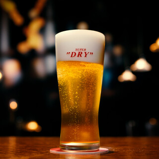アサヒスーパードライや黒ビールも飲み放題でご提供