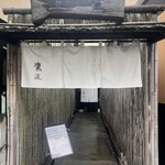 手打ちそば 根津 鷹匠 - 風情のある入口