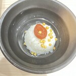 つけ麺 青木 - 〆のだしご飯です。