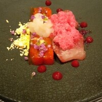 俺のフレンチ グランメゾン 大手町 - 白海老とトマトのアスピック(冷前菜)